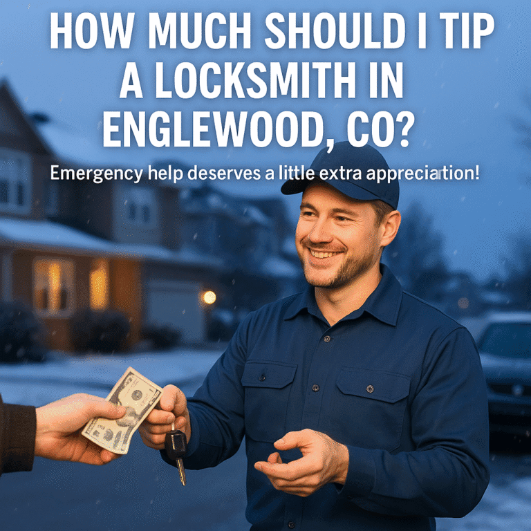 How much should I tip a locksmith in Englewood, CO